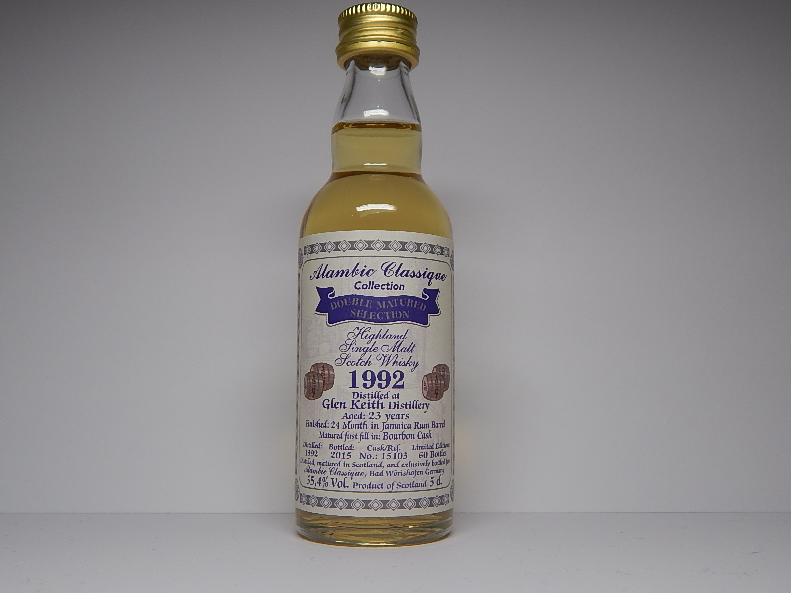 HSMSW Bourbon Cask 23yo 1992-2015 "Alambic Classique" 5cl. 55,4%Vol.